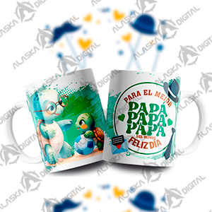 4 plantillas taza papa animalitos