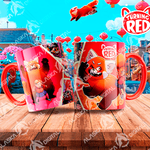 13 Plantillas para Sublimar Tazas de Turning Red con Editables y Mockups - peliculas 13 Plantillas para Sublimar Tazas de Turning Red con Editables y Mockups - peliculas - Imagen 4
