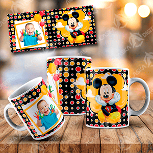 15 Plantillas para Sublimar de Mickey y Minnie con Editables y Mockups