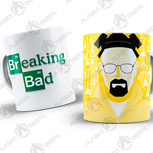 25 Plantillas para Sublimar Tazas Breaking Bad con Editables y Mockups