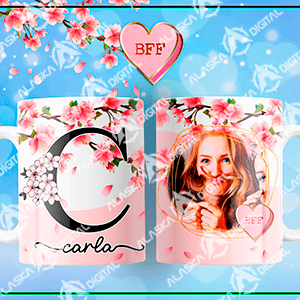 26 Plantillas para Sublimar Tazas de Alfabeto Amor con Editables y Mockups