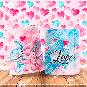 8 Plantillas para Sublimar Tazas Lilo & Stitch Love con Editables y Mockups 8 Plantillas para Sublimar Tazas Lilo & Stitch Love con Editables y Mockups - Imagen 4
