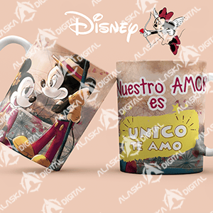 5 Plantillas para Sublimar Love Mickey con Editables y Mockups