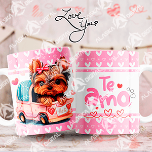12 Plantillas PNG y PDF para Sublimar Tazas Dog Love con Mockups San Valentin 12 Plantillas PNG y PDF para Sublimar Tazas Dog Love con Mockups San Valentin - Imagen 2