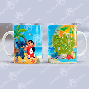 10 Plantillas para Sublimar Tazas de Lilo y Stitch Amigos con Editables y Mockups San Valentin