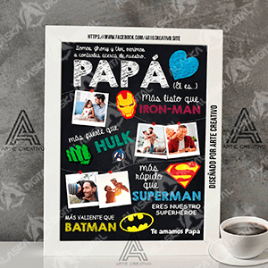 10 Plantillas para Sublimar Cuadros Dia del Padre con Editables y Mockups