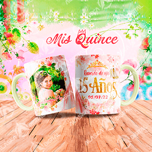 10 Plantillas Editables de Mis Quince para sublimar en taza - Cumpleaños 10 Plantillas Editables de Mis Quince para sublimar en taza - Cumpleaños - Imagen 3