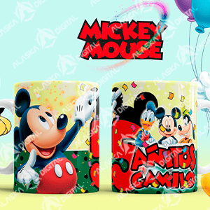 10 Plantillas para Sublimar Tazas de Mickey Cumpleaños con Editables y Mockups 10 Plantillas para Sublimar Tazas de Mickey Cumpleaños con Editables y Mockups - Imagen 4