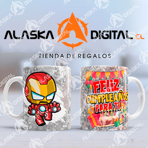 14 Plantillas para Sublimar Tazas Cumple Marvel con Editables y Mockups