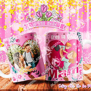 8 Plantillas para Sublimar Tazas Te Amo Mamá con Editables y Mockups 8 Plantillas para Sublimar Tazas Te Amo Mamá con Editables y Mockups - Imagen 2