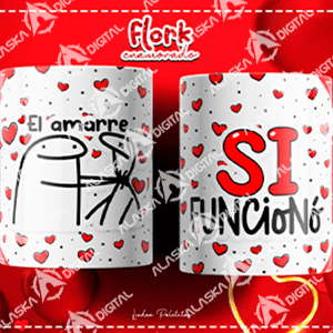 12 Plantillas para Sublimar Tazas de Flork Enamorados con Editables y Mockups