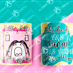 10 Plantillas para Sublimar Tazas Mamá Flork con Editables y Mockups v1
