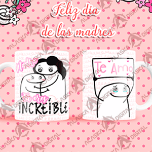 13 Plantillas para Sublimar Taza Flork Mami con Editables y Mockups v3