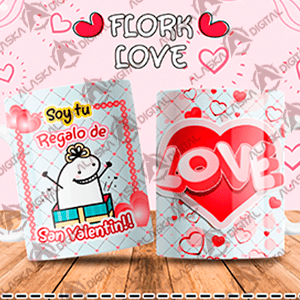 12 Plantillas para Sublimar Tazas Flork Love V2 con Editables y Mockups