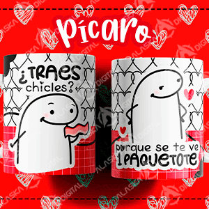12 Plantillas para Sublimar Tazas de Flork Picaron con Editables y Mockups
