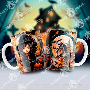 12 Plantillas para Sublimar Tazas de Brujitas Hallowen con Editables y Mockups 12 Plantillas para Sublimar Tazas de Brujitas Hallowen con Editables y Mockups - Imagen 3
