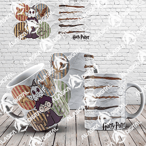 9 Plantillas para Sublimar Tazas Harry Potter con Mockups 9 Plantillas para Sublimar Tazas Harry Potter con Mockups - Imagen 2