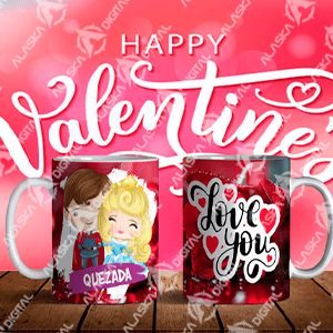 5 Plantillas para Sublimar Tazas Princesas Valentine’s Day con Editable y Mockups 5 Plantillas para Sublimar Tazas Princesas Valentine’s Day con Editable y Mockups - Imagen 2