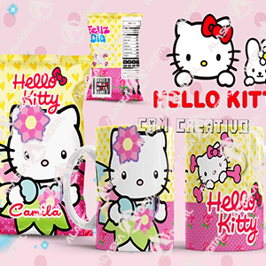 8 Plantillas para Sublimar Tazas y Chip Bags Hello Kitty con Editables y Mockups 8 Plantillas para Sublimar Tazas y Chip Bags Hello Kitty con Editables y Mockups - Imagen 4
