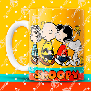 10 Plantillas para Sublimar Tazas Snoopy y Amigos con Editables y Mockups