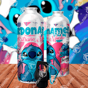 9 Plantillas para Sublimar Tumblers lilo / Stitch con Editables y Mockups