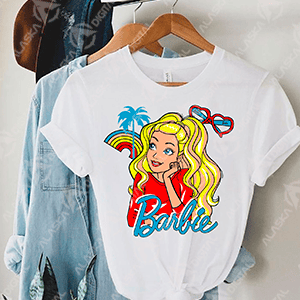 11 Plantillas para Sublimar Playeras Barbie Pink con Editables y Mockups