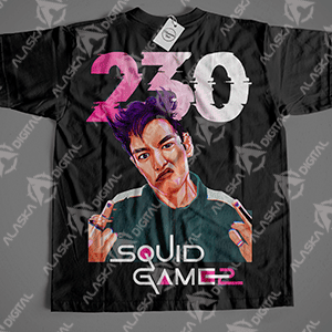 18 Plantillas y Vectores para Sublimacion o DTF Playeras El Juego del Calamar 2 con Mockups