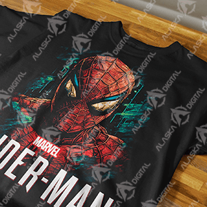 15 Plantillas PNG Semitonos para DTF Playeras Héroes Marvel con Mockups