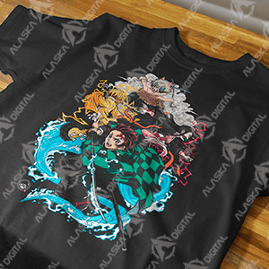 16 Plantillas PNG para Sublimar Playeras Demon Slayer con Mockups 16 Plantillas PNG para Sublimar Playeras Demon Slayer con Mockups - Imagen 5