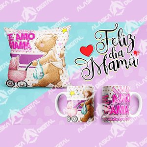 21 Plantillas para Sublimar Taza y Cojín Mamita con Editables y Mockups