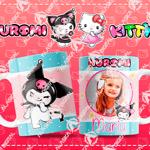 9 Plantillas Tazas Hello Kitty y Kuromi 9 Plantillas Tazas Hello Kitty y Kuromi - Imagen 5