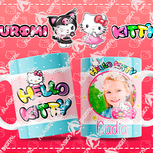 9 Plantillas Tazas Hello Kitty y Kuromi 9 Plantillas Tazas Hello Kitty y Kuromi - Imagen 2