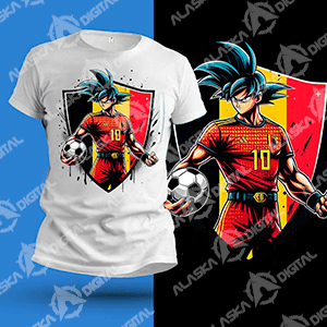 24 Plantillas PNG para Sublimar Playeras Goku Copa America con Mockups