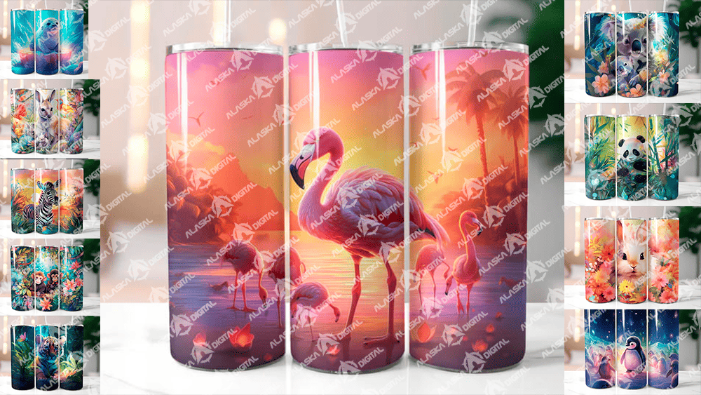 Cute Baby Animal Tumbler Wrap