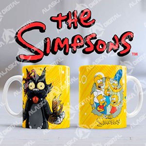 22 Plantillas para Sublimar de Los Simpson con Editables y Mockups