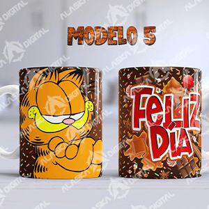 6 Plantillas para Sublimar en Taza de Garfield con Editables y Mockups 6 Plantillas para Sublimar en Taza de Garfield con Editables y Mockups - Imagen 5