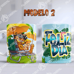 6 Plantillas para Sublimar en Taza de Garfield con Editables y Mockups 6 Plantillas para Sublimar en Taza de Garfield con Editables y Mockups - Imagen 2