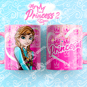 10 Plantillas para Sublimar de Princesas V2 con Editables y Mockups
