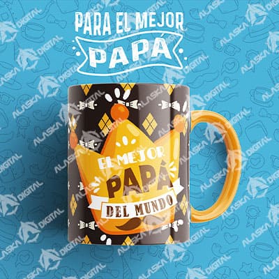 10 Plantillas para Sublimar El mejor Papá con Editables y Mockups 10 Plantillas para Sublimar El mejor Papá con Editables y Mockups - Imagen 2