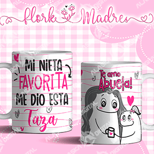 12 Plantillas para Sublimar Taza Flork Madres con Editables y Mockups 12 Plantillas para Sublimar Taza Flork Madres con Editables y Mockups - Imagen 4