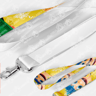 1 Lanyards realistic Sublimation + Mockup