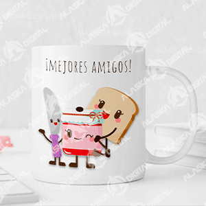 6 Plantillas para Sublimar Tazas Mejores Amigos con Editables y Mockups 6 Plantillas para Sublimar Tazas Mejores Amigos con Editables y Mockups - Imagen 2