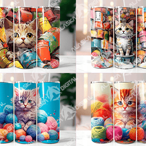Lindos Gatos/ Cute Cats Tumbler Wrap