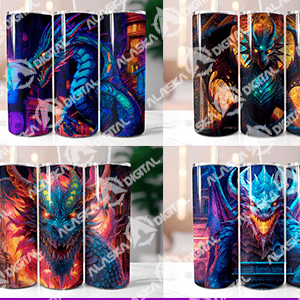 Gothic Dragons Tumbler Wrap