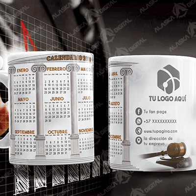 16 Plantillas para Sublimar Tazas Calendario Corporativo 2025 con Editables y Mockups 16 Plantillas para Sublimar Tazas Calendario Corporativo 2025 con Editables y Mockups - Imagen 2