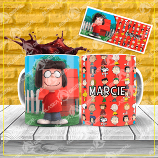 12 Plantillas para Sublimar  Peanuts Personajes con Editables y Mockups