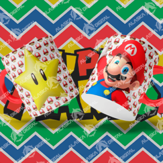 7 Plantillas Mario bross para Sublimar con Editables y Mockups