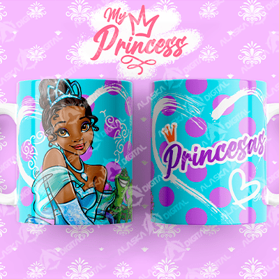 10 Plantillas para Sublimar de Princesas con Editables y Mockups 10 Plantillas para Sublimar de Princesas con Editables y Mockups - Imagen 5