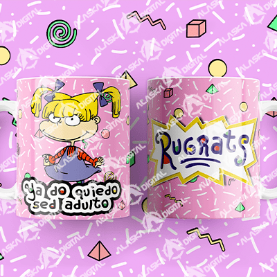 10 Plantillas para Sublimar Tazas de Rugrats con Editables y Mockups 10 Plantillas para Sublimar Tazas de Rugrats con Editables y Mockups - Imagen 4