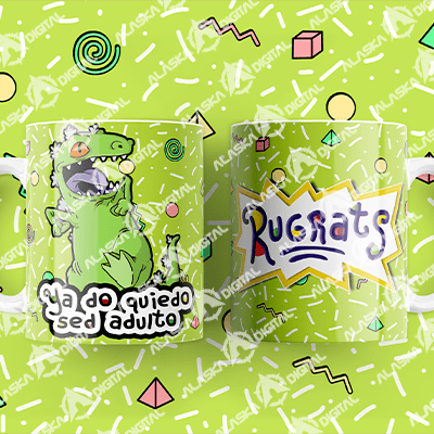 10 Plantillas para Sublimar Tazas de Rugrats con Editables y Mockups 10 Plantillas para Sublimar Tazas de Rugrats con Editables y Mockups - Imagen 2
